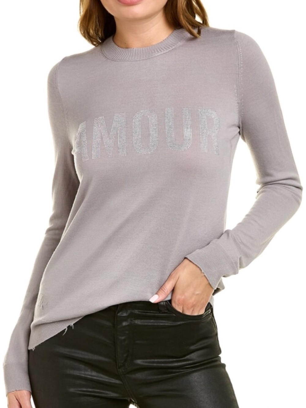 Zadig & Voltaire Gaby Amour Embellished Merino Wool Sweater - Large -Never Worn